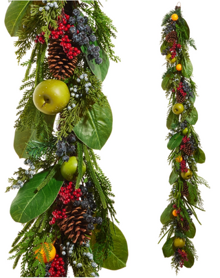 6' Mixed Fruit Garland