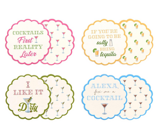 Cocktails First Heavyweight Paper Coasters