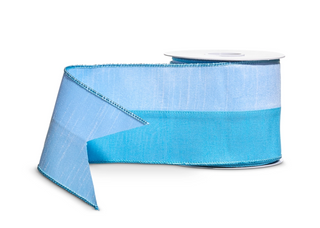 Blue Two Tone Wired Ribbon - 4x10y