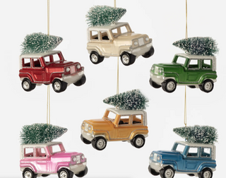 Jeep with Sisal Tree Ornament