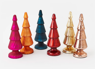 Jewel Tone Glass Trees