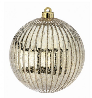 MERCURY RIDGED GLITTER STRIPE BALL