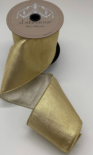 Brushed Metallic Gold/Plantinum Ribbon - 4x10Y