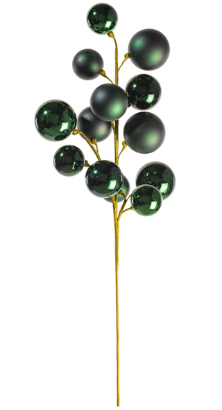 Midnight Green Ornament Spray 30"
