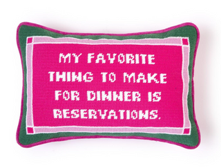 My Favorite Thing To Make For Dinner Needlepoint Pillow