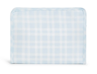 TRVL - Pimlico Plaid Blue Zipper Pouch - Multiple Sizes