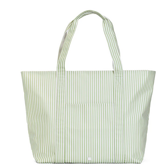 TRVL - JUMBO TOTE - PIMLICO STRIPE SAGE