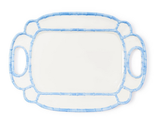 French Blue Bamboo Platter
