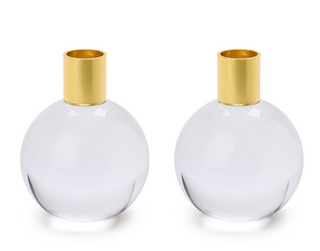 Color Pop Clear Taper Candlestick Candleholder