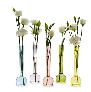 Swirl Hand Blown Glass Bud Vase