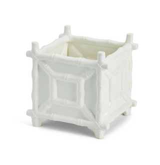 Hampton Faux Bamboo Fretwork Cachepot