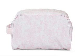 TRVL STOWAWAY Toiletry Bag Bunny Toile Pink