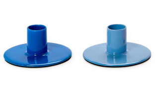 Blue Hues Metal Taper Candlestick Candleholder