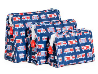 TRVL ROADIE Zip Pouch - FIRE ENGINES - various sizes