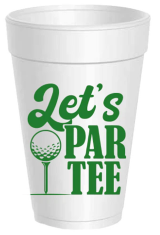 Let's Par Tee Styrofoam Cups
