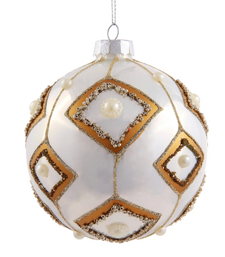 Jim Marvin Geo Pearl Ball - Ivory Gold