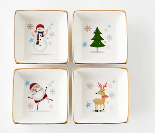 Santa and Friends Square Dish
