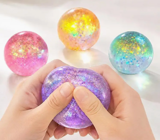 Glitter Ball Squeeze Squishy Stress Relief Toy