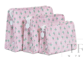 TRVL - Roadie PETITE FLEUR PINK Zipper Pouch - Multiple Sizes