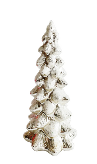 Jim Marvin Silver Glass Tree 8"