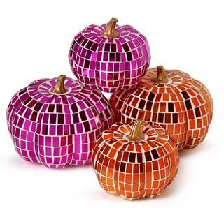 Metallic Mosaic Pumpkins