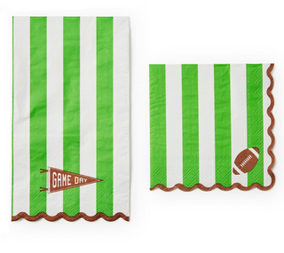 Game Day Scalloped Paper Napkin