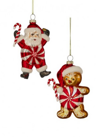 CANDY SANTA/GBREAD ORNAMENT