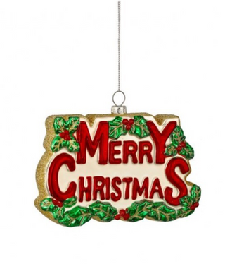 "MERRY CHRISTMAS" ORNAMENT