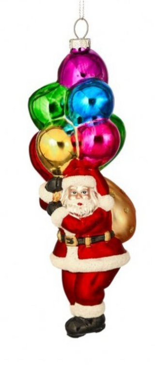 SANTA WITH BALLOONS ORNAMENT