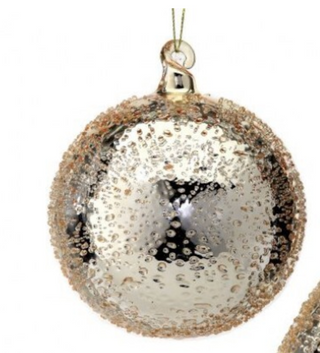 GLASS DIMPLED BALL/FINIAL ORNAMENT