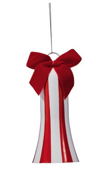 CANDY CANE BELL ORNAMENT