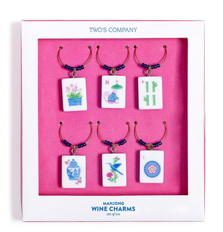 Mahjong Tile Wine Charms