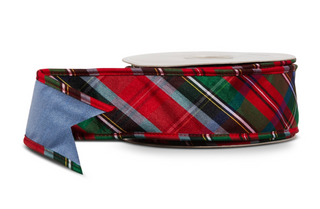 Tartan Plaid Wired Ribbon