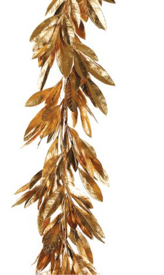 a gold leafy branch with leaves