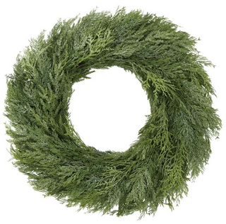 Glittered Ultra Deluxe Mixed Cedar Wreath