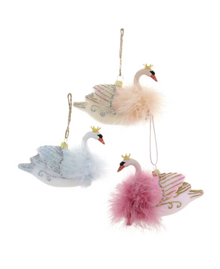 CROWNED SWAN Ornament