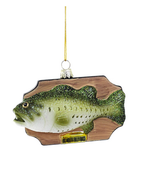 a fish shaped christmas ornament