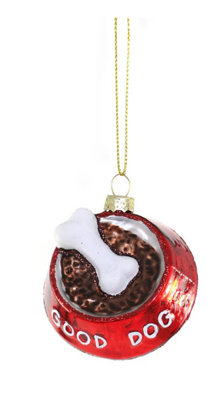 a dog food ornament from a string