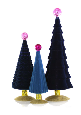 a group of christmas trees