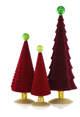 a group of christmas trees