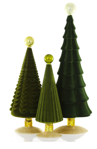 a group of green trees