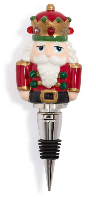 a bottle stopper with a santa claus figure