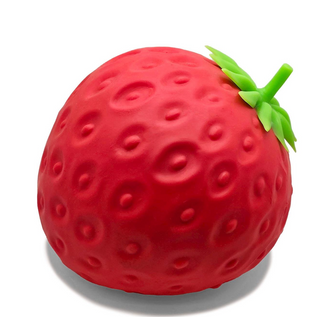 a red strawberry with green stem