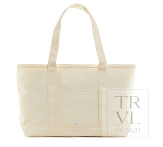 a white bag with a handle