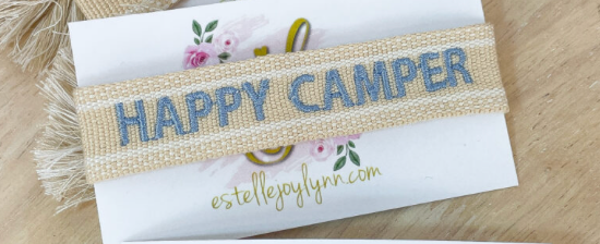 Camp Spirit Embroidered Bracelet- Many Camps to choose from