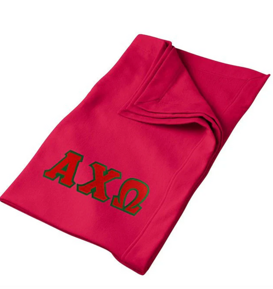 Sorority Letter Sweatshirt Blanket