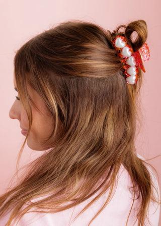 Heart & Pearl Claw Clip