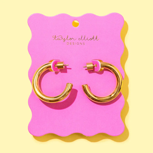 Small Terry Gold Hoop Earrings