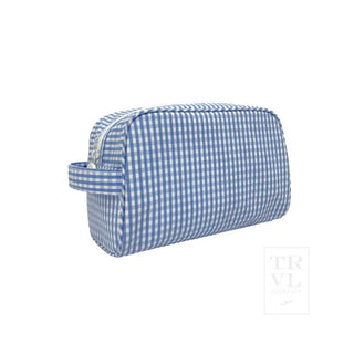 TRVL - Stowaway Sky Gingham Toiletry Bag