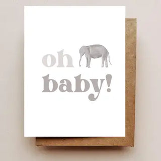 Oh Baby Elephant Card